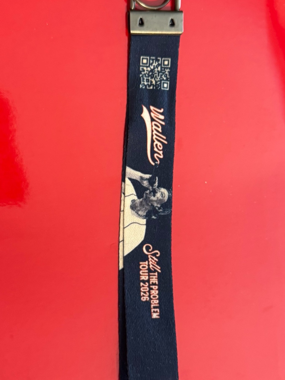 Morgan Wallen Alden Navy Wrist Lanyard Tour Print—Still the Problem Tour 2026